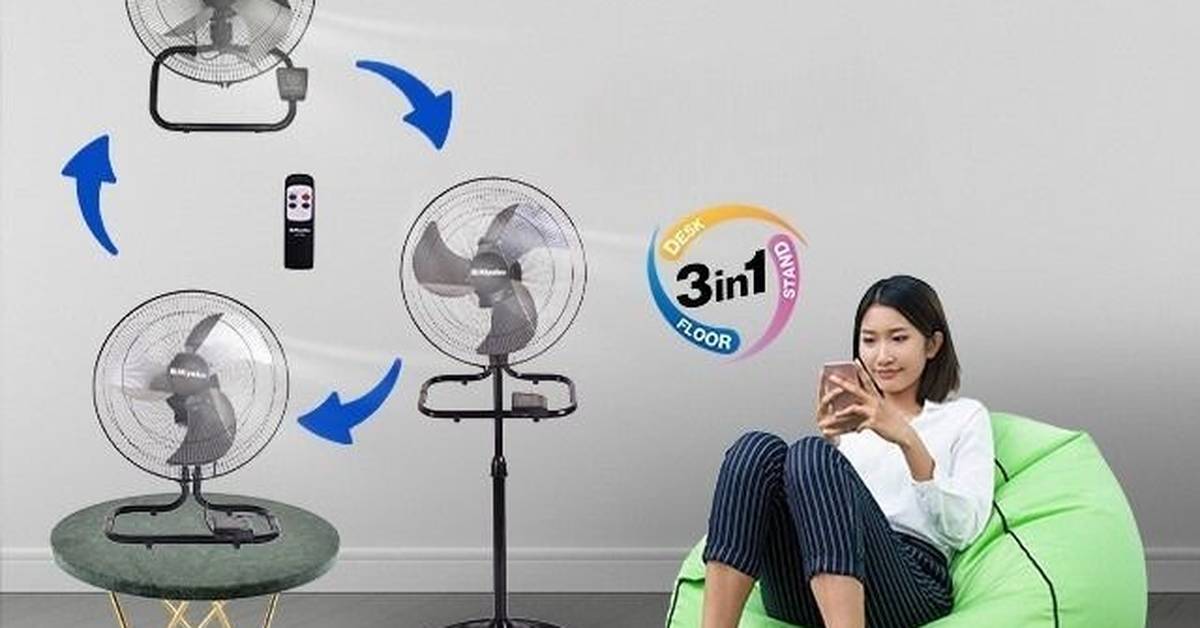 Kipas Angin Industrial Miyako KST-18 RC, 3 Fungsi dalam 1 Kipas!