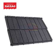 Zig Zag Genteng Besi Metal Lapisan Aspal 80x57 Cm Hitam Inspiro