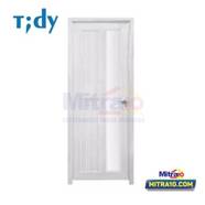 Pintu Kamar Mandi PVC Bukaan Kiri J017 71x195cm Glossy Putih Frost - Tidy
