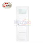 S-Plus Pintu Kamar Mandi Upvc Bukaan Kanan FLC F-1 70x195 Cm ( Putih )