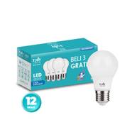 Tidy LED Bulb 12 Watt Cool Daylight/Putih (4Pcs)