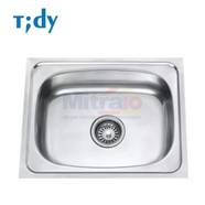 Tidy Wastafel Cuci Piring Stainless Satu Kolom WS5040 50x40x16 Cm