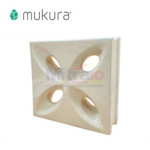 Mukura Rooster Keramik Ventilasi Udara Kawung Light Ivory 20x20 Cm 
