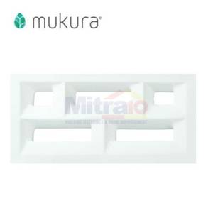 Mukura Keramik Fentilasi Udara Rooster Dashdot Opaque Plus 20x40 Cm Putih