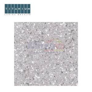 Titanium Granite Lantai Terrazo Pompei Grey Mat 100x100 Cm