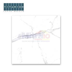 Titanium Granite Lantai Statuario Grey Glossy 100x100 Cm