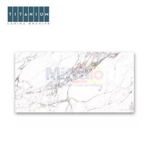 Titanium Granite Lantai Arabescato Grey Glosy 120x240 Cm