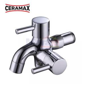 Ceramax Kran Dinding Bercabang Dua Arah Chrome Dublin FT860012