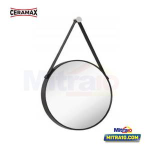 Ceramax Cermin Bulat Vittoria WFR011 55X55 Cm Hitam
