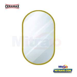 Ceramax Cermin Oval  Savona WFR014 85X55 Cm Gold