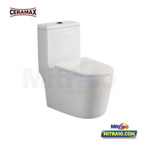 Ceramax Toilet duduk satu bagian washdown Rugen FSA0224 25 Cm Putih