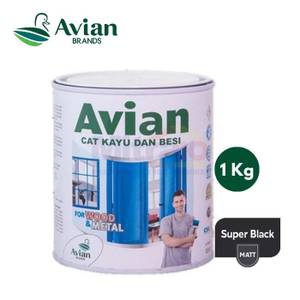 Avian Synthetic Cat Kayu Dan Besi Sbm-super Black Matt 1 Kg