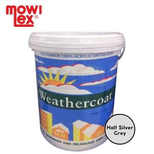 Mowilex Cat Tembok Exterior Weather Coat Half Silver Grey E-6005 20 Liter 