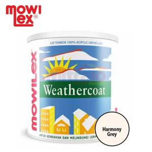 Mowilex Cat Tembok Exterior Weather Coat Harmony Grey E-333 2,5 Liter 