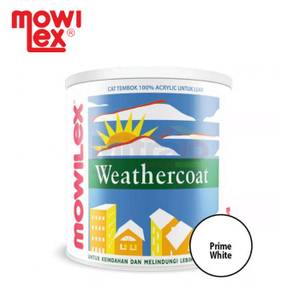 Mowilex Cat Bagian Dalam Rumah Weathercoat Prime White W-1502 2.5 Liter