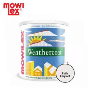 Mowilex Cat Bagian Luar Rumah Weathercoat Prime White E-8000 2.5 Liter