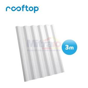 Rooftop Atap Gelombang 3 Meter Doff Putih (Set)