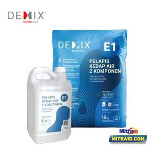 Demix Pelapis Kedap Air 2 Komponen E1(15+5 KG )/SET Abu-abu Muda