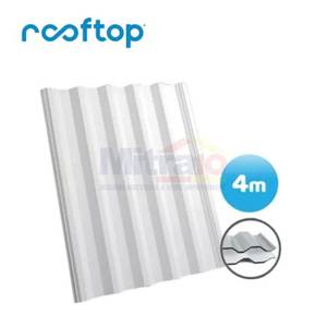 Rooftop Atap Upvc C-Series 4M+ 10 Cm Putih-Abu