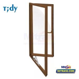 Tidy Jendela Perangin Bukaan Kanan Aluminium W5 60x150 Cm Coklat