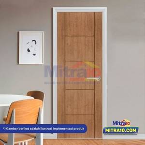 S-Plus Pintu Interior Pvc Deco Bukaan Kanan/Kiri Bridge 2 Uno W25 82x210 Cm Coklat