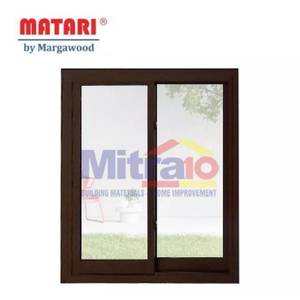 Marga Jendela Sliding Aluminium Jungkit AL-19 100X120 Cm Coklat