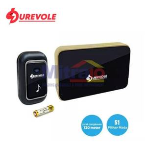 Durevole Bell Pintu Wireless Doorbell Dc B03 Hitam