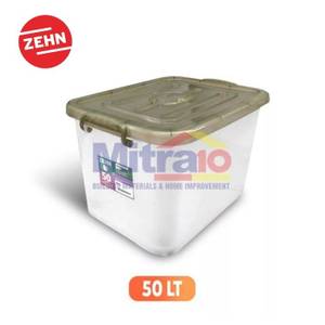 Zehn Box Kontainer Penyimpanan Barang MT-HC-50L 50 Liter Abu