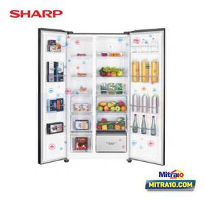Sharp Kulkas Side by Side SJ-IS70PMA-SL 630 Liter Silver
