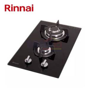 Rinnai Kompor Tanam Kaca 2 Tungku RB-3312 S(GBS) Hitam