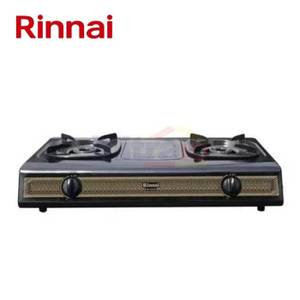 Rinnai Kompor Gas Portabel Keramik 2 Tungku RI-522S 2TK Hitam