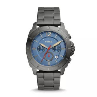Fossil privateer sport chronograph smoke stainless steel watch hot sale