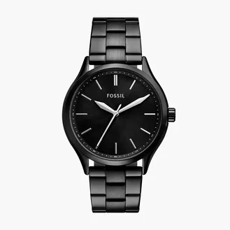 Fenmore Three-Hand Black Stainless Steel Watch Original