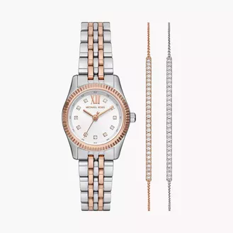 Michael Kors Lexington Three-Hand Two-Tone Stainless Steel Watch