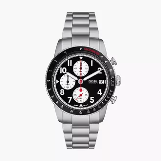 Sport Tourer Chronograph Stainless Steel Watch Dial Black 42mm