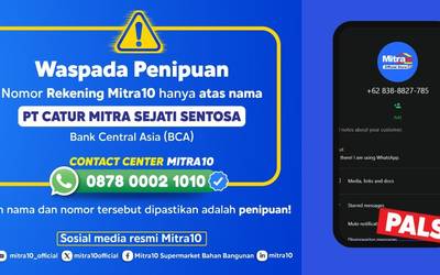 Waspadai Oknum Mengatasnamakan Mitra10 Karawang, Ini Cara Cegahnya!