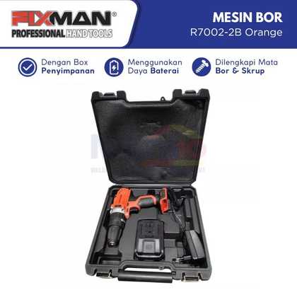 Jual Fixman Mesin Bor Tanpa Kabel R7002 2B Merah