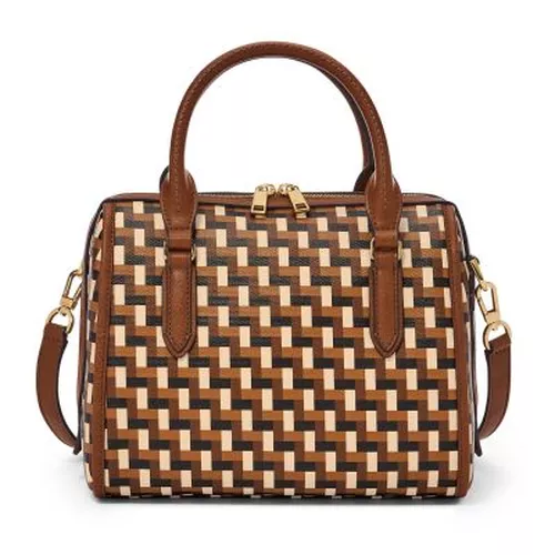 Fossil fiona satchel blue stripe hot sale