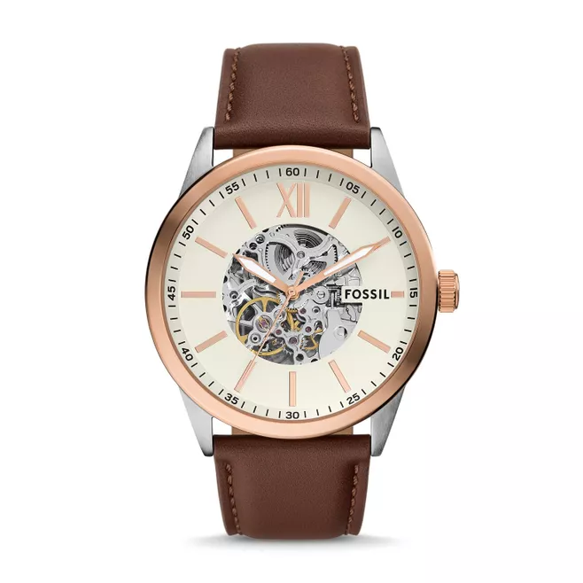 Flynn Automatic Brown Leather Watch
