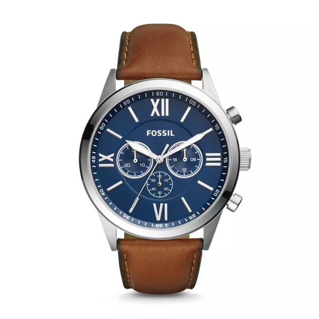 Flynn Chronograph Brown Leather Watch - Main Image