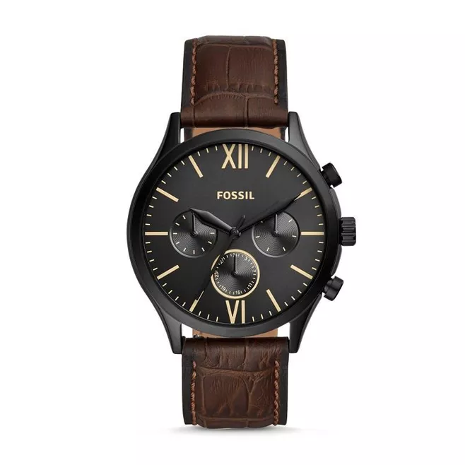 Fenmore Midsize Multifunction Brown Leather Watch