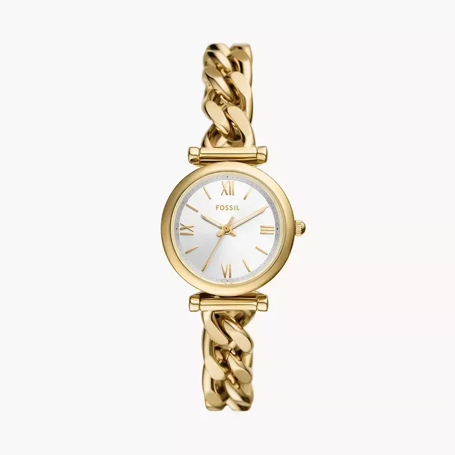 Carlie Three-Hand Gold-Tone Stainless Steel Watch 28mm