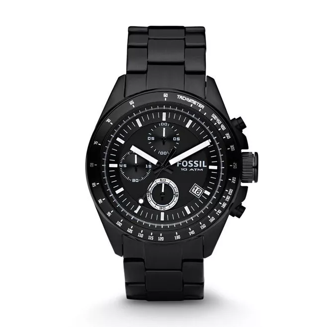Decker Chronograph Black Stainless Steel Watch