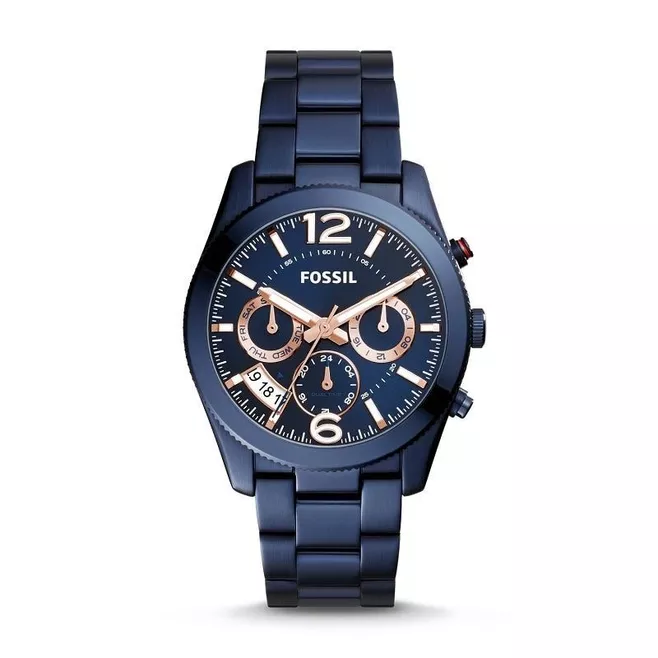 Perfect Boyfriend Multifunction Blue Stainless Steel Watch