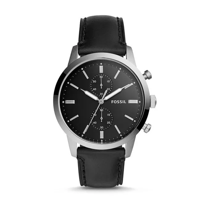 Men's chronograph townsman black stainless steel bracelet watch 44mm 2025