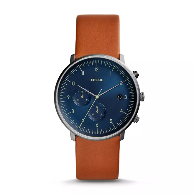 Chase timer chronograph whisky leather watch discount