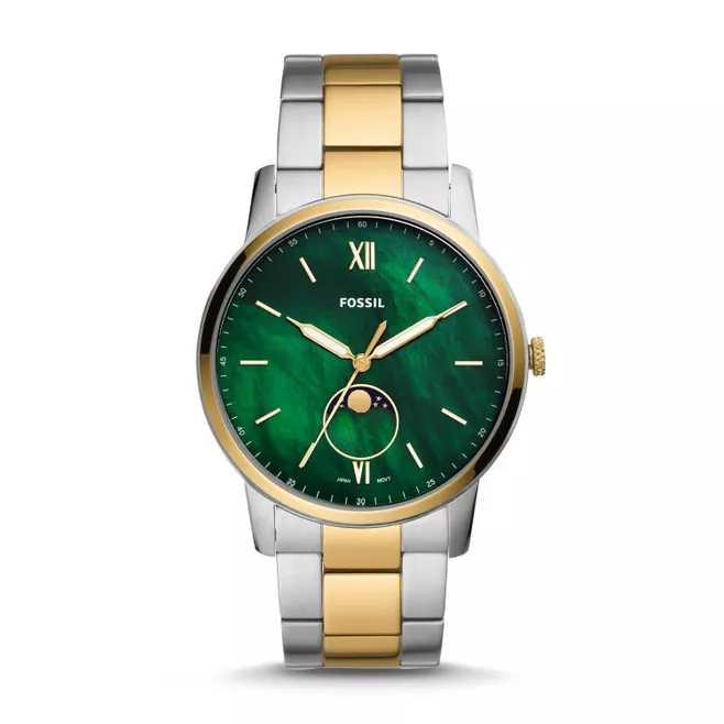 The Minimalist Moonphase Three-Hand Two-Tone Stainless Steel Watch