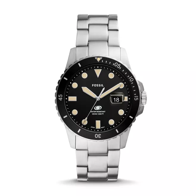 Analog Watch Fossil All Stainless Steel 10 Atm Price Fossil Blue