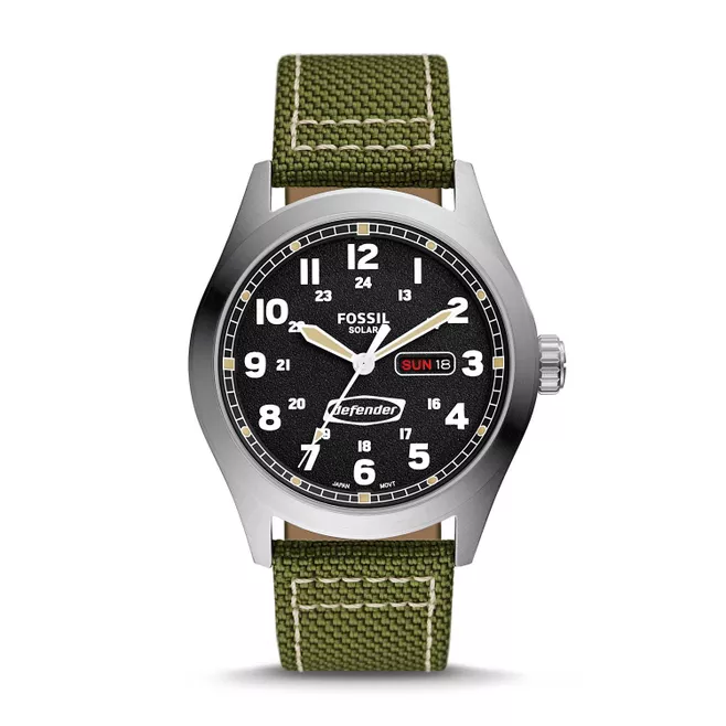 Defender Solar-Powered Olive Nylon Watch