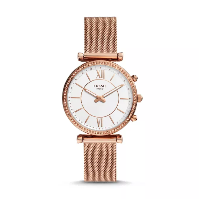Hybrid Smartwatch Carlie Rose Gold-Tone Stainless Steel